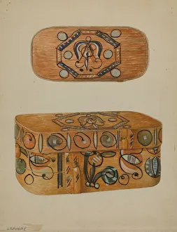Joseph Rothenberg Prints: Pa. German Box, c. 1937. Creator: Joseph Rothenberg