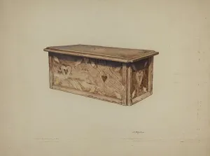 Pa German Prints: Pa. German Box, c. 1940. Creator: J. Herman McCollum
