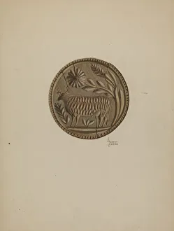 Pa. German Butter Mold, c. 1938. Creator: Albert J. Levone