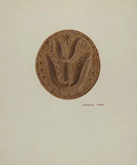Pa. German Butter Mold, c. 1939. Creator: Franklyn Syres