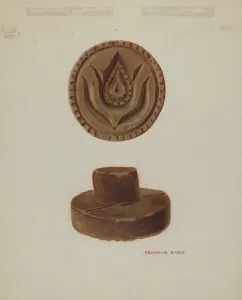Colonial Collection: Pa. German Butter Mold, c. 1940. Creator: Albert J. Levone