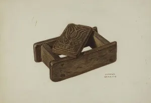 Butter Mold Prints: Pa. German Butter Mold, c. 1940. Creator: Luther D. Wenrich