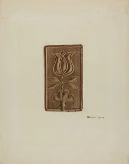 Cake Mold Prints: Pa. German Cake Mold, c. 1939. Creator: Franklyn Syres
