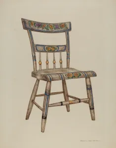 Edward L Loper Prints: Pa. German Chair, 1937. Creator: Edward L Loper