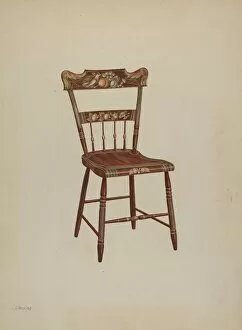 Pennsylvanian Gallery: Pa. German Chair, c. 1939. Creator: Charles Henning