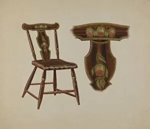 Henry Moran Gallery: Pa. German Chair, c. 1940. Creator: Henry Moran