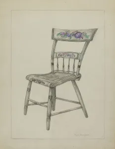 Pa. German Chair, c. 1940. Creator: Rosa Burger
