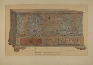 Anderson Elmer G Prints: Pa. German Chest, 1935/1942. Creator: Elmer G Anderson