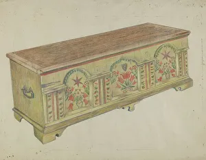 Star Pattern Prints: Pa. German Chest, 1935/1942. Creator: Unknown