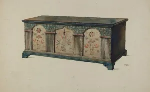 Frances Lichten Prints: Pa. German Chest, c. 1936. Creator: Frances Lichten