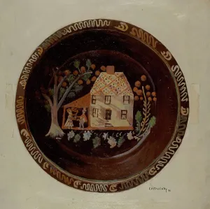 Eugene Shellady Prints: Pa. German Deep Dish, 1938. Creator: Eugene Shellady