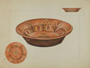 Pa. German Deep Dish, c. 1936. Creator: Agnes Karlin