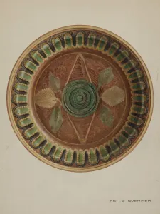 Boehmer Fritz Prints: Pa. German Deep Dish, c. 1939. Creator: Fritz Boehmer