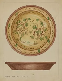 Pennsylvanian Gallery: Pa. German Dish, c. 1936. Creator: Jessica Price