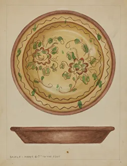 Jessica Price Prints: Pa. German Dish, c. 1936. Creator: Jessica Price