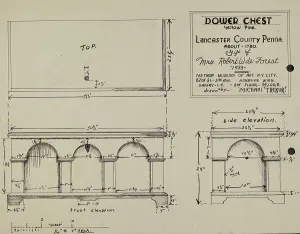 Artists Notes Prints: Pa. German Dower Chest, 1935/1942. Creator: Michael Trekur