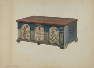 Bernard Krieger Gallery: Pa. German Dower Chest, c. 1936. Creator: Bernard Krieger