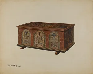 Bernard Krieger Gallery: Pa. German Dower Chest, c. 1938. Creator: Bernard Krieger