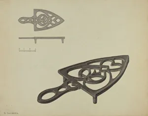 Pa. German Flat-iron Holder, c. 1938. Creator: Gordon Sanborn