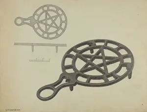Pa. German Flat-iron Holder, c. 1938. Creator: Gordon Sanborn