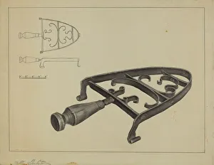Flat Iron Prints: Pa. German Flat-iron Stand, 1935/1942. Creator: Milton Grubstein