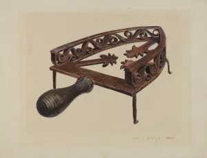 Brinton Amos C Collection: Pa. German Flat-iron Stand, c. 1942. Creator: Amos C. Brinton