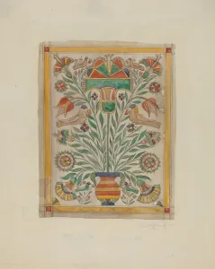 Fraktur Prints: Pa. German Fractur, 1935 / 1942. Creator: Elmer R. Kottcamp