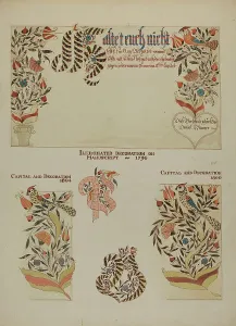 Pa. German Fractur Designs, c. 1937. Creator: Page Coffman