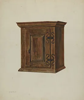 Pa. German Hanging Cupboard, c. 1938. Creator: David Dorfman
