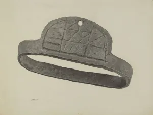 Jacob Lipkin Prints: Pa. German Hound's Band from Conestoga Wagon, c. 1939. Creator: Jacob Lipkin