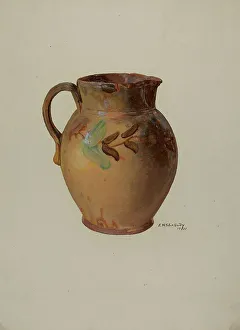 Eugene Shellady Prints: Pa. German Jug, 1936. Creator: Eugene Shellady