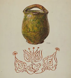 Date Prints: Pa. German Jug, c. 1937. Creator: Frances Lichten