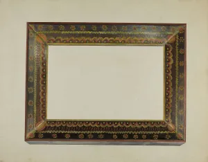 Pa German Prints: Pa. German Picture Frame, c. 1940. Creator: Raymond McGough