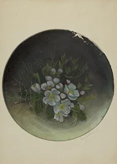 Pa German Prints: Pa. German Plate, 1937. Creator: Paul Lauterbach