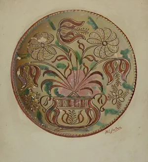 Pa. German Plate, c. 1936. Creator: William L. Antrim