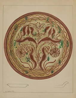 Pa. German Plate, c. 1937. Creator: Charles Garjian