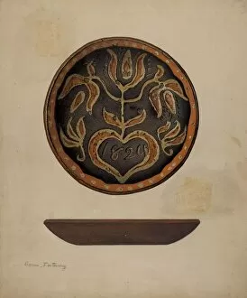 Pa. German Plate, c. 1940. Creator: Aaron Fastovsky