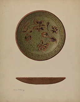 Pa. German Plate, c. 1940. Creator: Aaron Fastovsky