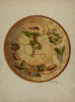 Pa. German Plate, c. 1941. Creator: Archie Thompson