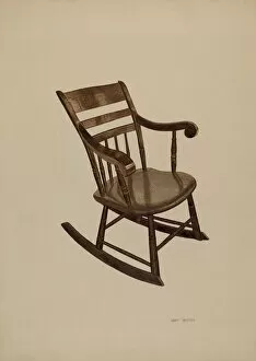 Polished Collection: Pa. German Rocking Chair, c. 1940. Creator: LeRoy Griffith