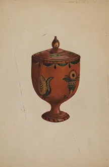 Spice Prints: Pa. German Spice Jar, c. 1938. Creator: Betty Jean Davis