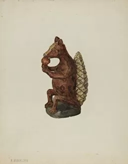 Colonial Collection: Pa. German Squirrel Figure, 1935 / 1942. Creator: Arsen Maralian