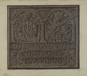 Pennsylvania German Prints: Pa. German Stove Plate, 1935/1942. Creator: Austin L. Davison
