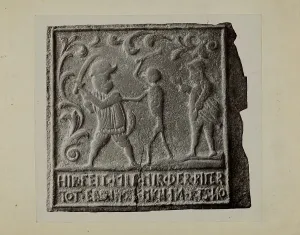 Pa. German Stove Plate, c. 1937. Creator: Charles Von Urban