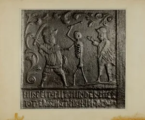 Pa. German Stove Plate, c. 1937. Creator: Charles Von Urban