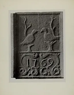 Pa. German Stove Plate, c. 1942. Creator: Charles Von Urban