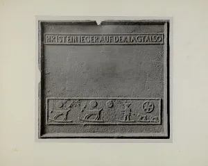 Pa. German Stove Plate, c. 1942. Creator: Charles Von Urban
