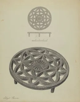 Trivet Prints: Pa. German Trivet, c. 1938. Creator: Filippo Porreca