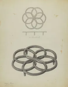 Trivet Prints: Pa. German Trivet, c. 1940. Creator: Filippo Porreca