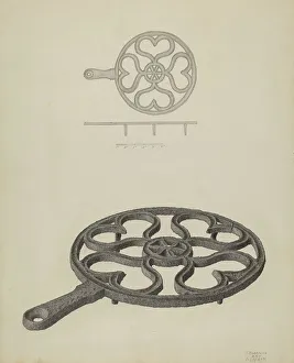 Trivet Prints: Pa. German Trivet, c. 1940. Creators: Salvatore Borrazzo, Jacob Lipkin